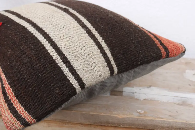 Pillow Cover, 12x12 White Cushion Cover, Pillow for Sofa, Turkish Kilim Pillow, Bench Cushion, Turkish Bench Pillow, Pillow for Couch - 6