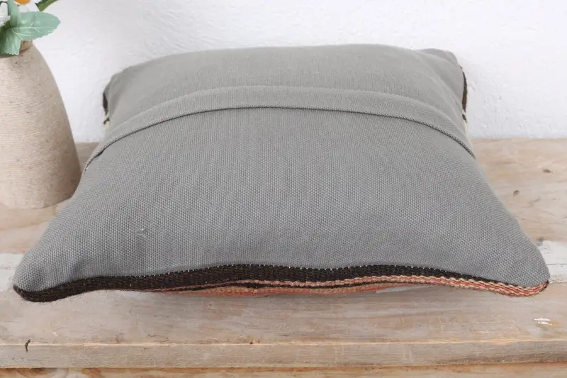 Pillow Cover, 12x12 White Cushion Cover, Pillow for Sofa, Turkish Kilim Pillow, Bench Cushion, Turkish Bench Pillow, Pillow for Couch - 7