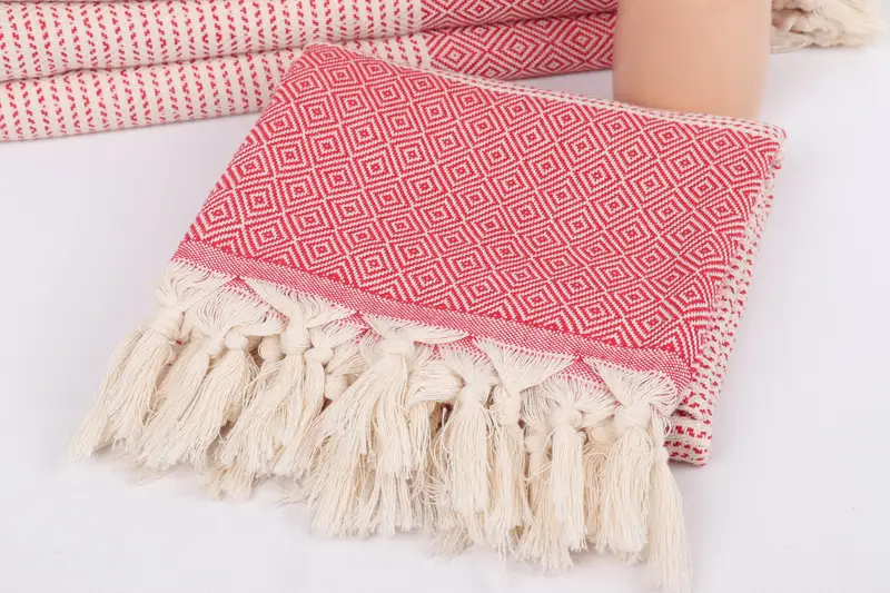 Monogram Turkish Towel, Organic Turkish towel, Beach Towel Personalized, Wedding Shower Gift, Bridal Shower Gift, 70x36 Cotton Diamond Towel - 5