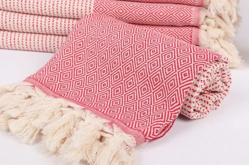 Monogram Turkish Towel, Organic Turkish towel, Beach Towel Personalized, Wedding Shower Gift, Bridal Shower Gift, 70x36 Cotton Diamond Towel - 4