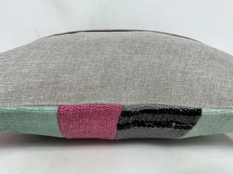 Accent Cushion, Authentic Pillow Cover, Pillow for Sofa, Cushion, 20x28 Green Cushion Case, Kilim Pillow, Outdoor Patio Cushion, Throw Kilim Pillow - 7