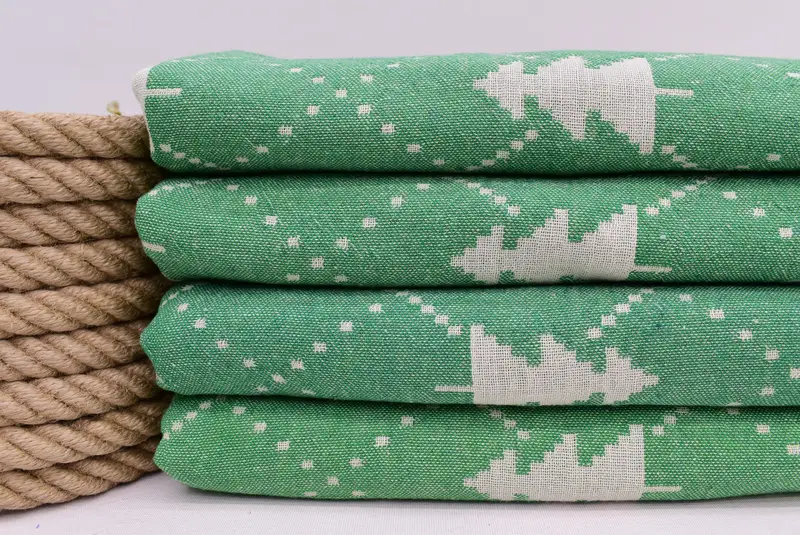 Quick-dry peshtemal, Bridesmaid Gift, 84x42 Cotton Christmas Patterned Towel, Absorbent Turkish towel, Spa Towel, Bachelor Party Favors - 8