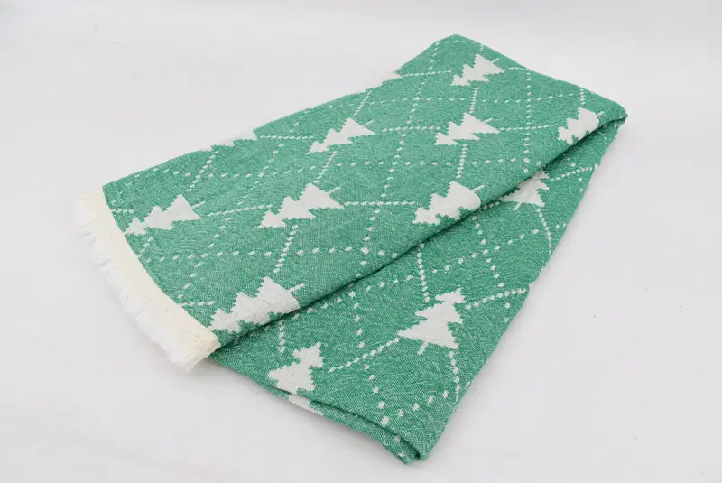 Quick-dry peshtemal, Bridesmaid Gift, 84x42 Cotton Christmas Patterned Towel, Absorbent Turkish towel, Spa Towel, Bachelor Party Favors - 6