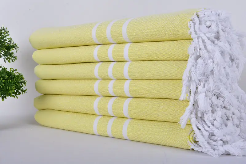 Yoga Towel, Bridal Shower Favors, Bachelor Party Favors, Beach Towel Bulk, Bachelorette Favors Beach, Turkish Towel USA, 70x40 Cotton Striped Towel - 3