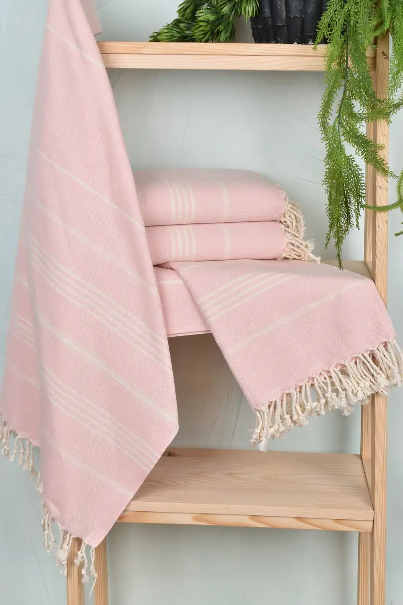 Organic Turkish towel, Xmas Gifts, Bridesmaid Gift Towel, Kids Beach Towel, Bachelorette Gifts, Handmade Turkish Towel, 70x40 Cotton Striped Towel - 6