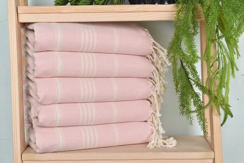 Organic Turkish towel, Xmas Gifts, Bridesmaid Gift Towel, Kids Beach Towel, Bachelorette Gifts, Handmade Turkish Towel, 70x40 Cotton Striped Towel - 1