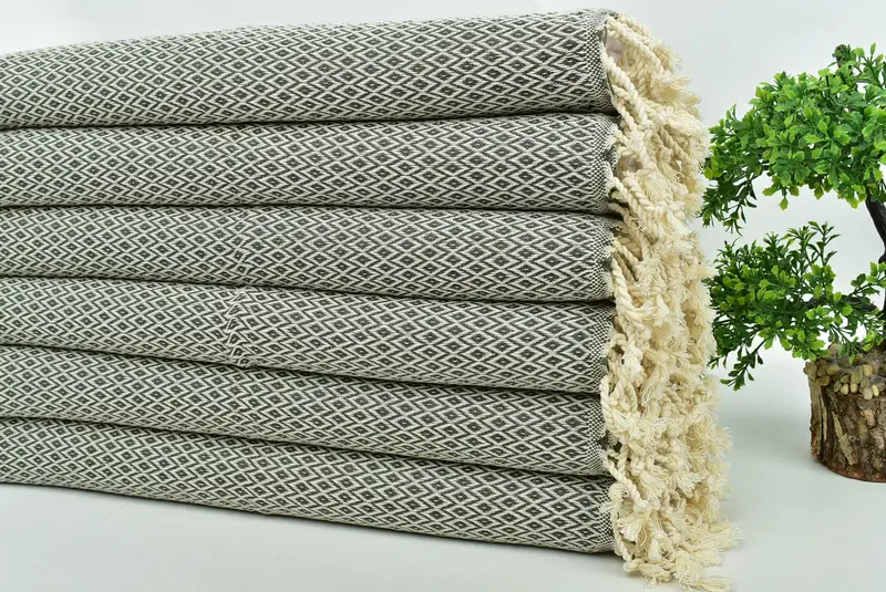Monogram mutfak havlu, 40x20 pamuklu elmas havlu, konuk havlu, el yapımı hediye, nakış havluları, kişiselleştirilmiş hediyeler, kişiselleştirilmiş mutfak havlu - 3