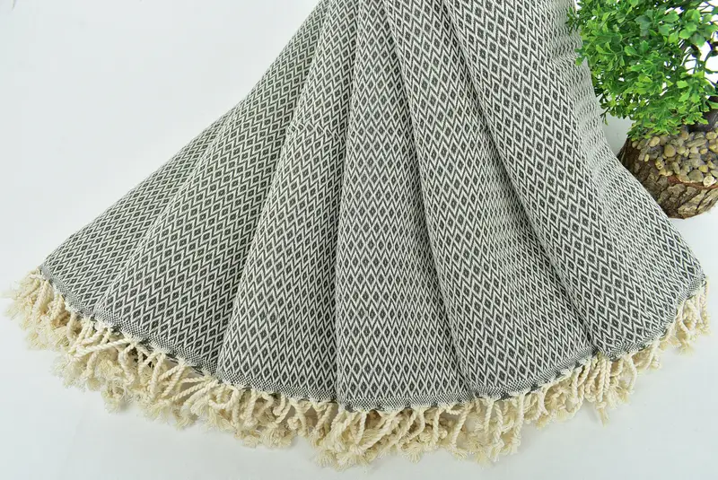 Monogram mutfak havlu, 40x20 pamuklu elmas havlu, konuk havlu, el yapımı hediye, nakış havluları, kişiselleştirilmiş hediyeler, kişiselleştirilmiş mutfak havlu - 4