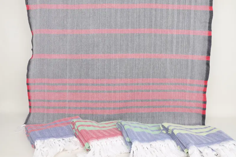 Bridesmaid Gift, Bachelorette Party Gifts, Grandma Gift, 64x40 Cotton Chevron Towel, Bridal Shower Gift, Fringed Turkish towel for poolside - 8