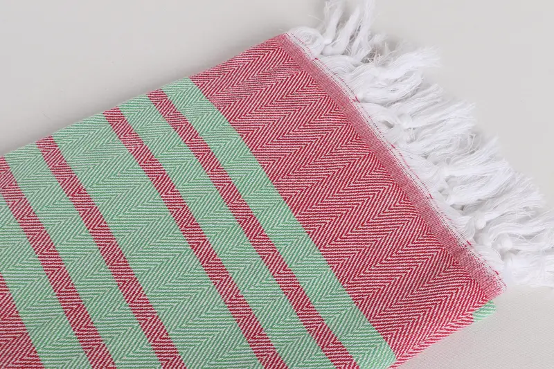 Bridesmaid Gift, Bachelorette Party Gifts, Grandma Gift, 64x40 Cotton Chevron Towel, Bridal Shower Gift, Fringed Turkish towel for poolside - 6