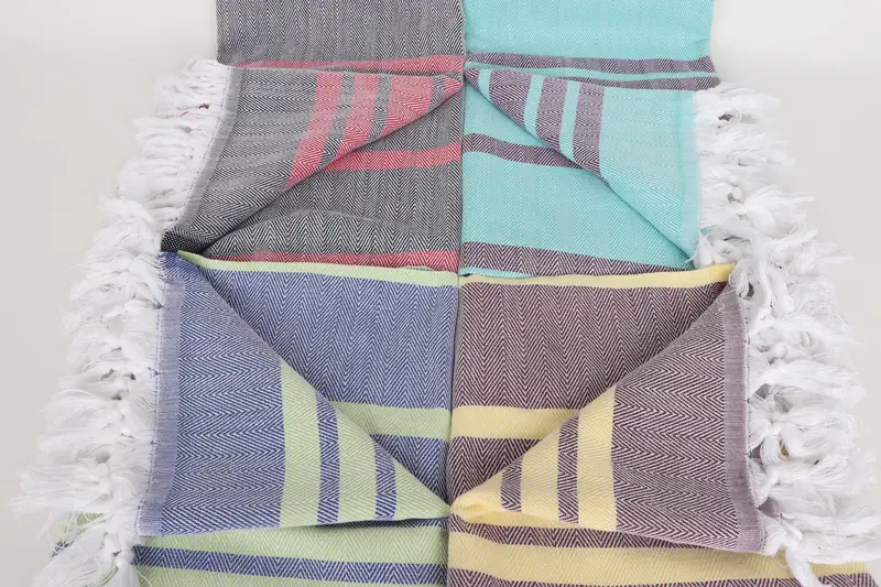 Bridesmaid Gift, Bachelorette Party Gifts, Grandma Gift, 64x40 Cotton Chevron Towel, Bridal Shower Gift, Fringed Turkish towel for poolside - 4