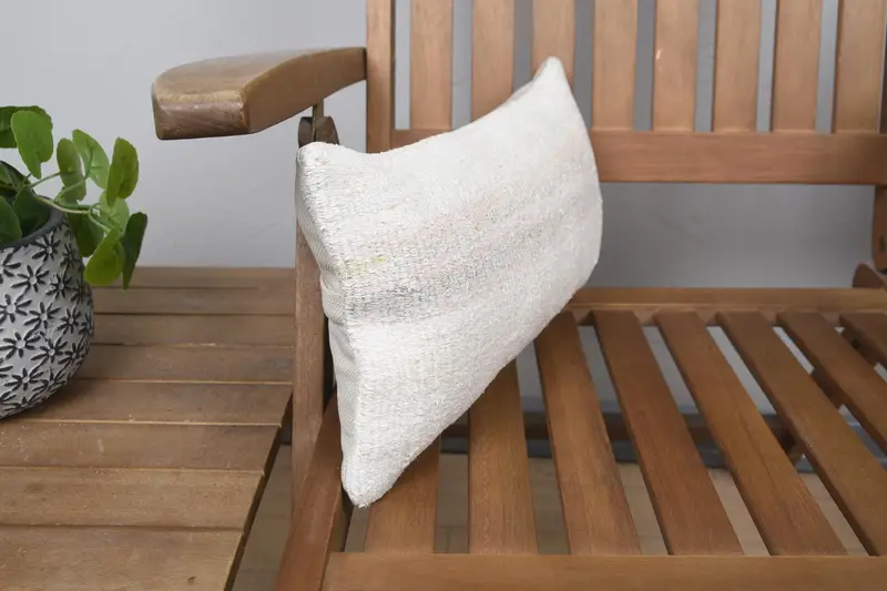 Cushion Case, Outdoor Bolster Pillow Case, Throw Kilim Pillow, Ethnical Kilim Rug Pillow, Custom Pillow Cover, 8x16 White Pillow, Vintage Pillow - 2