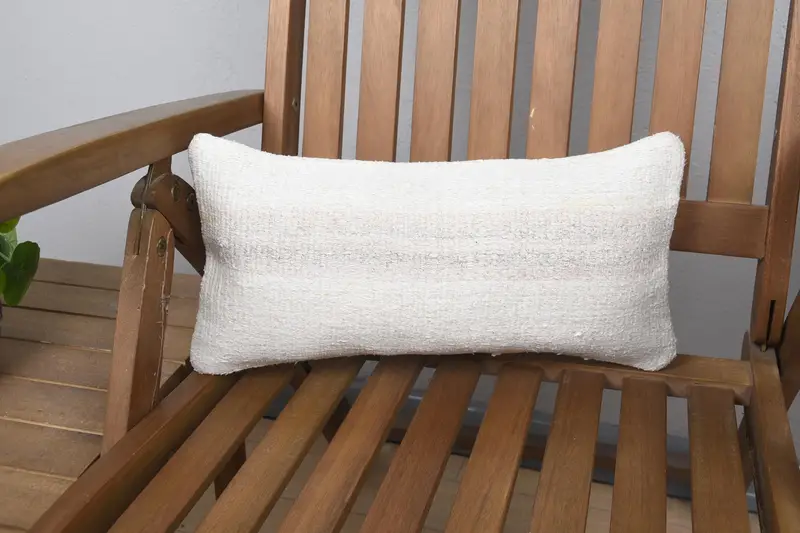 Cushion Case, Outdoor Bolster Pillow Case, Throw Kilim Pillow, Ethnical Kilim Rug Pillow, Custom Pillow Cover, 8x16 White Pillow, Vintage Pillow - 1