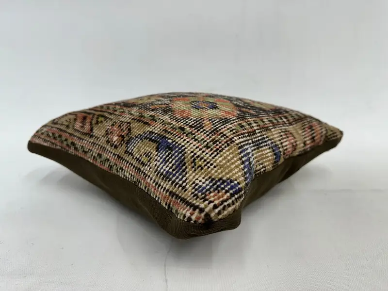 Personalized Gift Pillow Cushion Case, Gift Pillow, Pillow Sham, Office Chair Cushion, 12x12 Blue Pillow Sham, Kilim Cushion Sham, Pillow for Sofa - 6