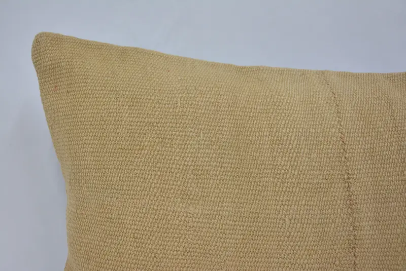 Muted Cushion Cover, Pillow Sham, Authentic Pillow, Ethnical Kilim Rug Pillow, 16x24 Beige Pillow Case, Boho Pillow, Kilim Pillow - 2