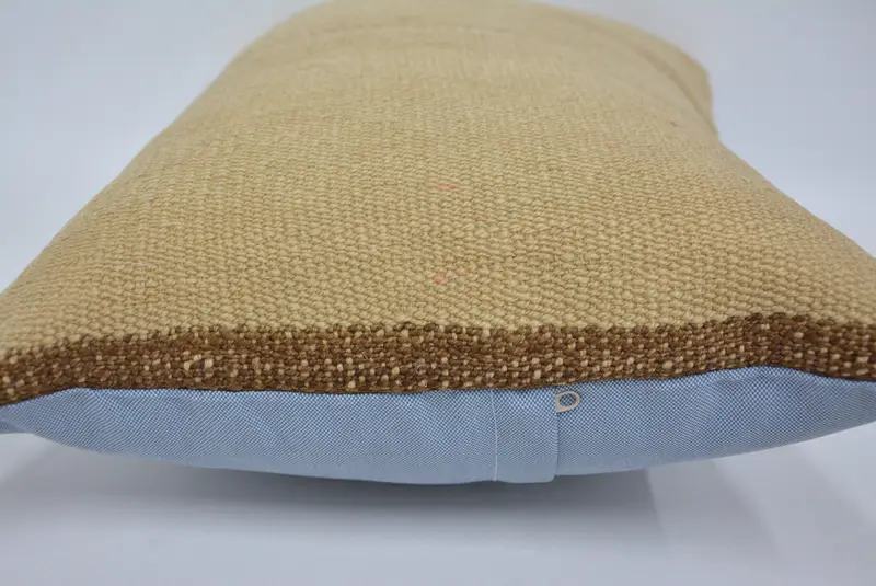 Muted Cushion Cover, Pillow Sham, Authentic Pillow, Ethnical Kilim Rug Pillow, 16x24 Beige Pillow Case, Boho Pillow, Kilim Pillow - 5