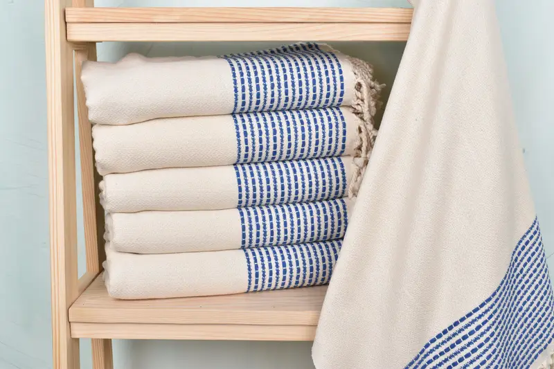 Sax Blue Cotton Towel Personalized Bachelorette Gift, 36x69 Inches