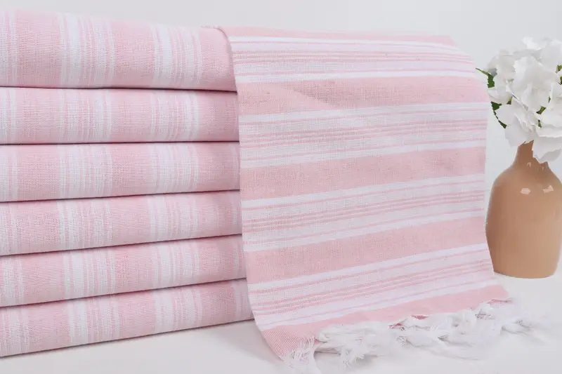 Gift For Wedding Day, Custom Towel, 70x40 Cotton Striped Towel, Merry Christmas Gifts, Lightweight towel, Yoga Towel, Lightweight Turkish towel - 4