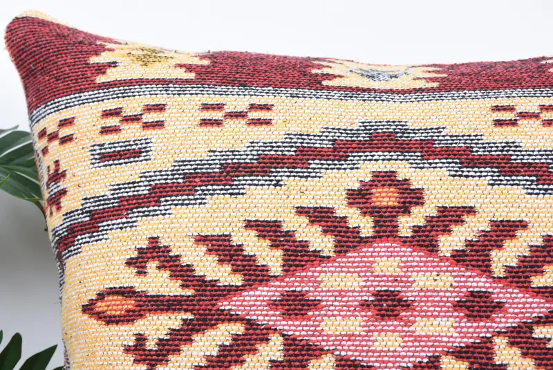 Turkish Kilim Pillow, Accent Throw Cushion Case, Boho Pillow, Vintage Kilim Pillow, Pillow Cover, 24x24 Beige Pillow Cover - 2