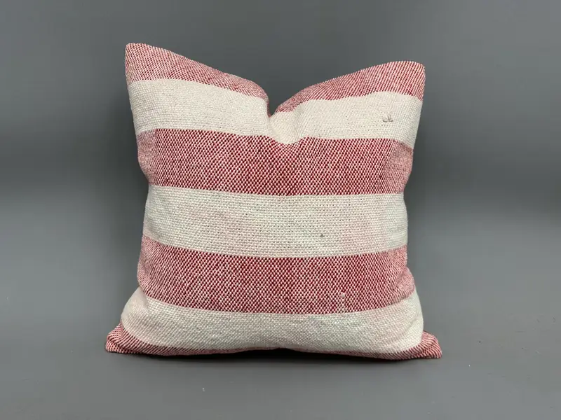 Pillow Case, Vintage Kilim Pillow, Vintage Pillow, One Of A Kind Pillow, Toss Pillow Case, Kilim Pillow Cover, 20x20 White Cushion - 1