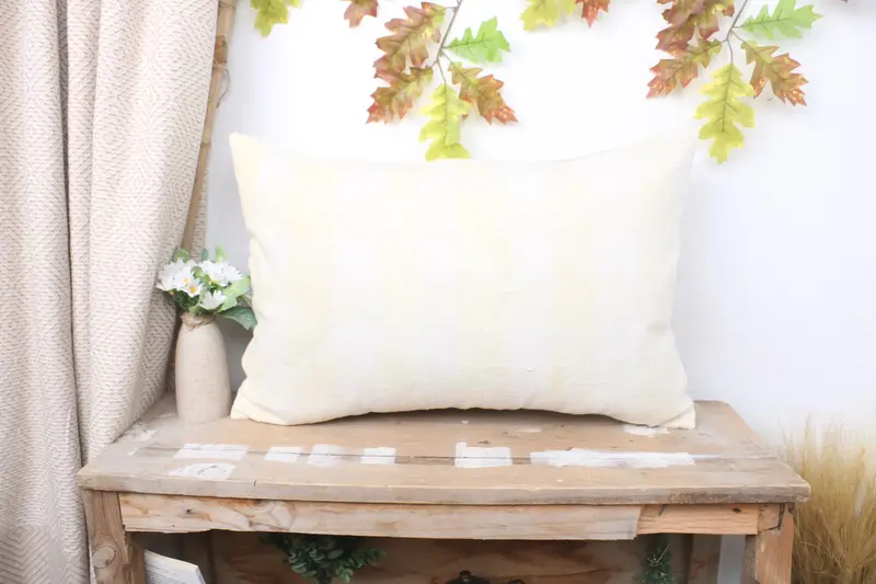 Decorative Throw Cushion Case, Cushion, Vintage Kilim Throw Pillow, Throw Kilim Pillow, Accent Pillow Sham, 16x24 Beige Pillow Case, Pillow for Sofa - 1