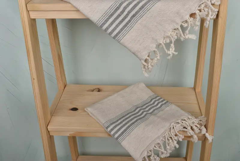 Turkish Hand Towel, 36x18 Linen Striped Towel, Wedding For Favor, Monogrammed Hand Towel, Best Friend Wedding Gift, Gifts For Him, Custom Hand Towel - 5