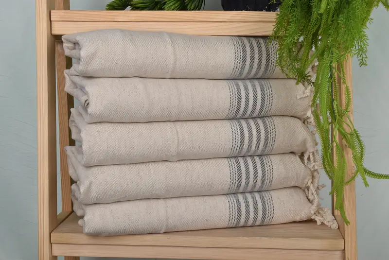 Turkish Hand Towel, 36x18 Linen Striped Towel, Wedding For Favor, Monogrammed Hand Towel, Best Friend Wedding Gift, Gifts For Him, Custom Hand Towel - 1