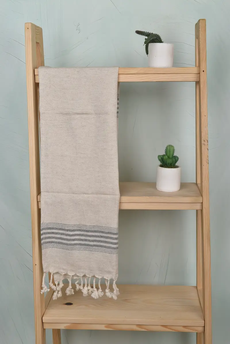 Turkish Hand Towel, 36x18 Linen Striped Towel, Wedding For Favor, Monogrammed Hand Towel, Best Friend Wedding Gift, Gifts For Him, Custom Hand Towel - 8