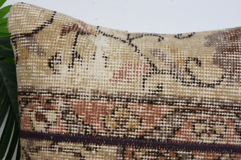 Kilim Pillow, Handmade Kilim Cushion, Pillow, Interior Designer Pillow, 16x16 Beige Cushion Case, Pattern Throw Pillow Case, Handmade Pillow Sham - 2