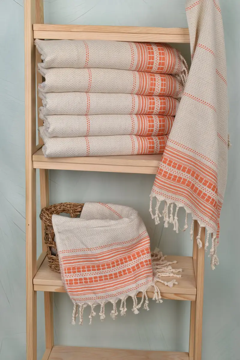 Personalized Gifts, Spa Towel, Gift Boxes Tea Towels, Custom Hand Towel, Bridesmaid Gift, 40x20 Linen Striped Towel, Travel Towel, Small Bath Towels - 3