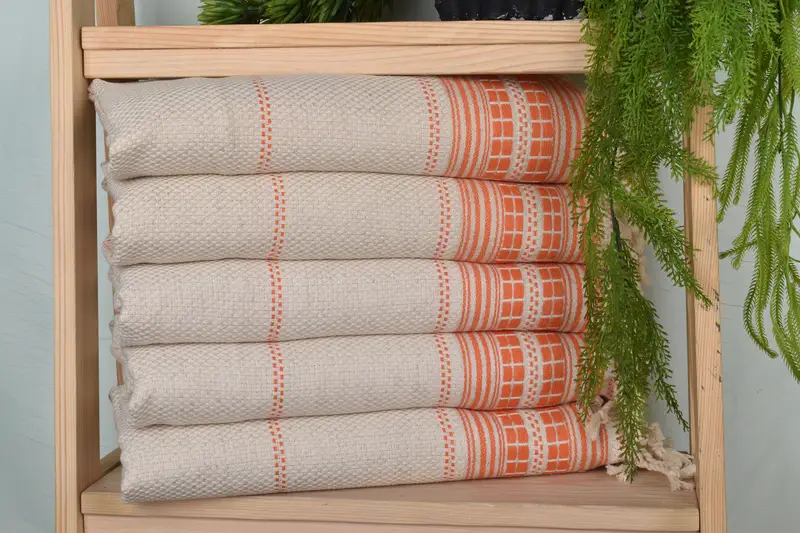 Personalized Gifts, Spa Towel, Gift Boxes Tea Towels, Custom Hand Towel, Bridesmaid Gift, 40x20 Linen Striped Towel, Travel Towel, Small Bath Towels - 1