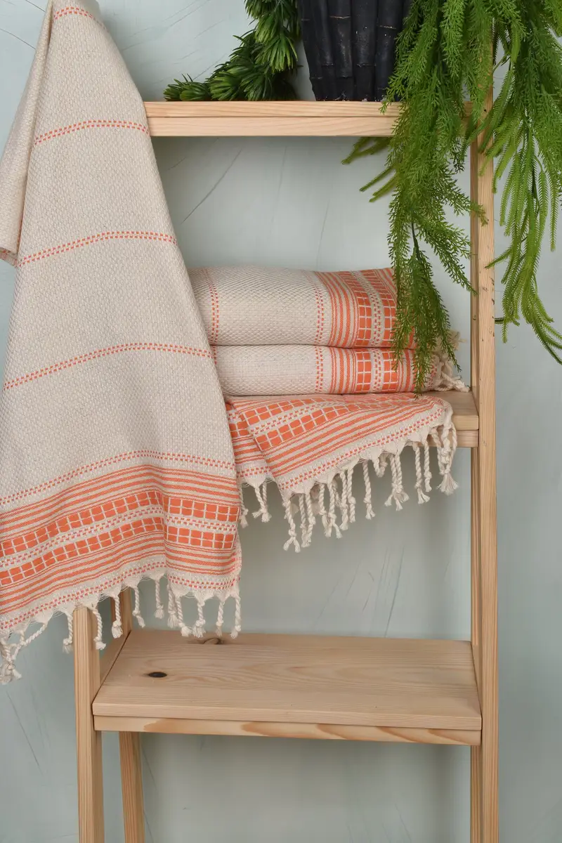 Personalized Gifts, Spa Towel, Gift Boxes Tea Towels, Custom Hand Towel, Bridesmaid Gift, 40x20 Linen Striped Towel, Travel Towel, Small Bath Towels - 6