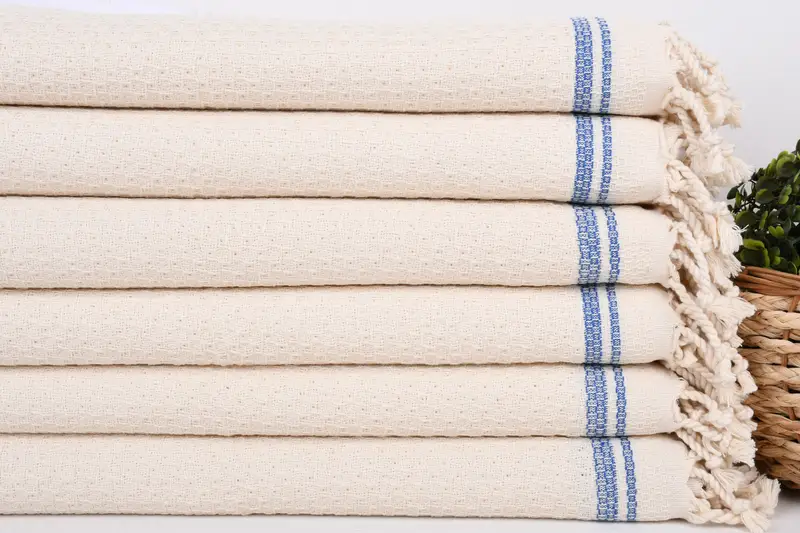 Best Friend Gift, Embroidery Towel, Monogram Kitchen Towel, Turkish Towel Hand Towel, Custom Gift, 38x18 Cotton Striped Towel, Personalized Gift - 2