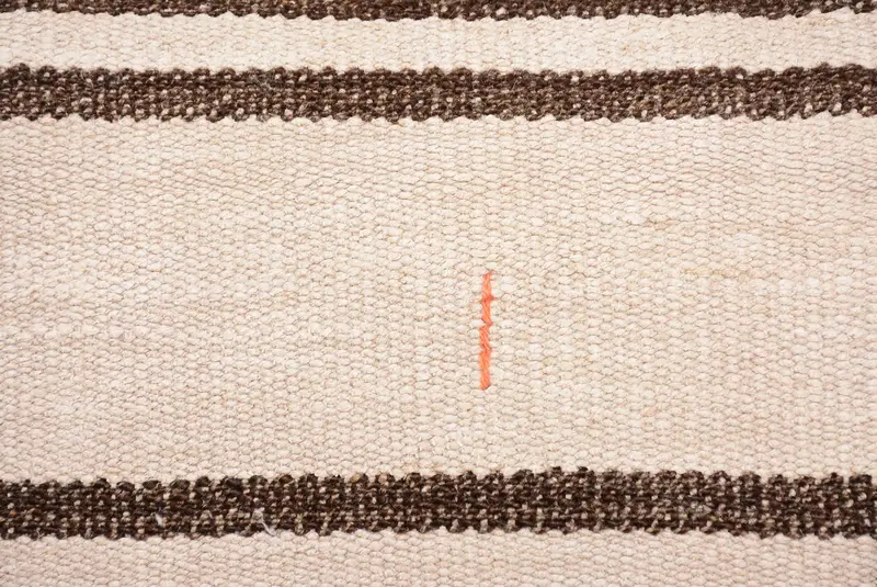 Handmade Striped Throw Pillow, 16x24 Inches Embroidered Cushion - 3