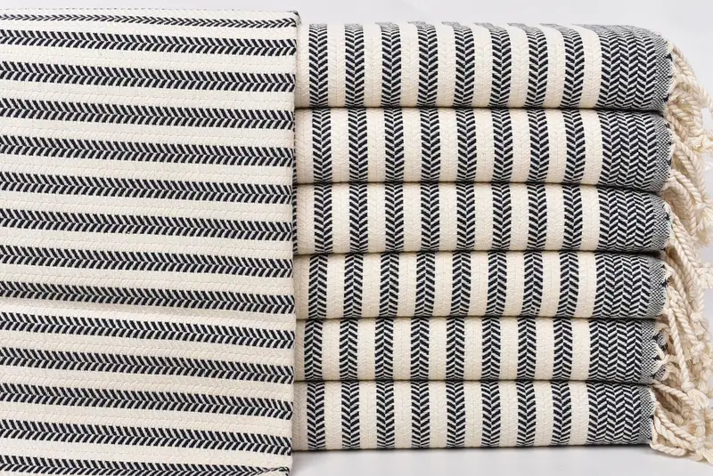 Personalized Kitchen Towel, Mother Of The Groom Gift, 40x18 Cotton Chevron Towel, Wedding Gift, Wedding Gift Kitchen Towel, Monogrammed Hand Towel - 1