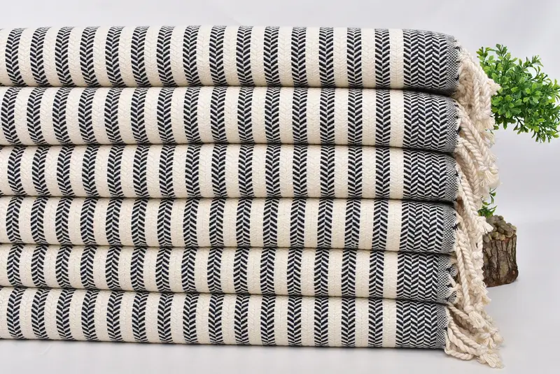 Personalized Kitchen Towel, Mother Of The Groom Gift, 40x18 Cotton Chevron Towel, Wedding Gift, Wedding Gift Kitchen Towel, Monogrammed Hand Towel - 3