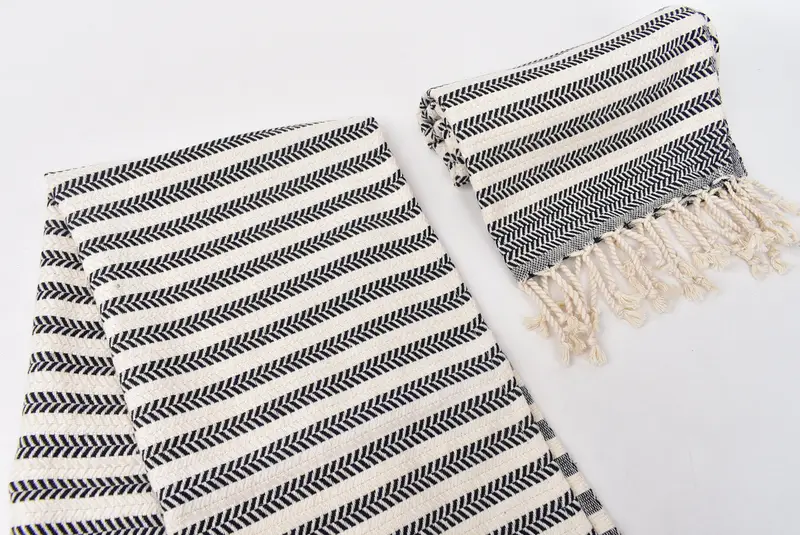 Personalized Kitchen Towel, Mother Of The Groom Gift, 40x18 Cotton Chevron Towel, Wedding Gift, Wedding Gift Kitchen Towel, Monogrammed Hand Towel - 7