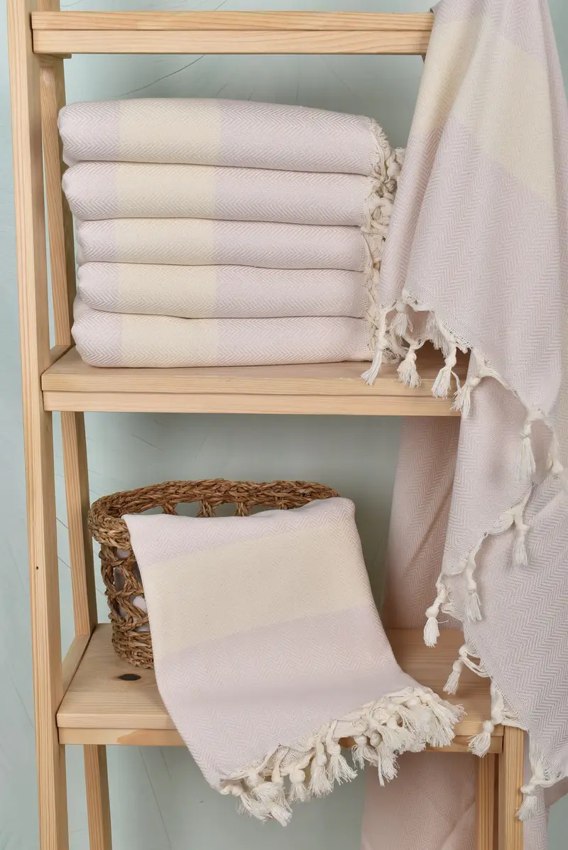 Monogram Towels, Custom Bath Towel, Custom Towel, Gift For Him, Custom Beach Towels, 70x40 Cotton Herringbone Towel, Bridesmaid Gift, Bride Gift - 2