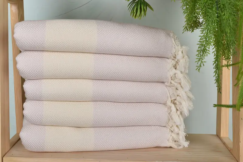 Monogram Towels, Custom Bath Towel, Custom Towel, Gift For Him, Custom Beach Towels, 70x40 Cotton Herringbone Towel, Bridesmaid Gift, Bride Gift - 1