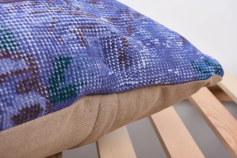 18x18 Blue Cushion Cover, Boho Pillow Sham Cover, Gift Pillow, Kilim Pillow Cover, Pillow Sham, Farmhouse Pillow Cover - 7