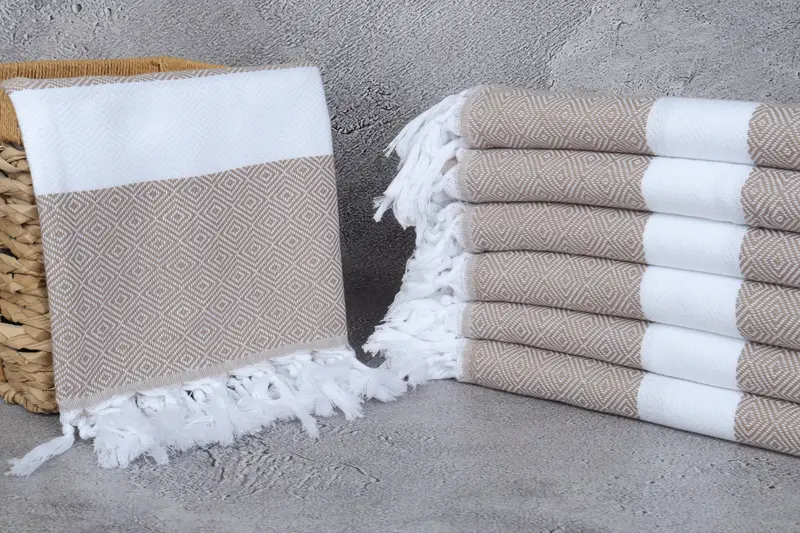Turkish Towel Bulk, Personalized Wedding Gift, Unique Gift, Custom Name Towel, 70x40 Cotton Diamond Towel, Peshtemal Towel, Organic Turkish towel - 3