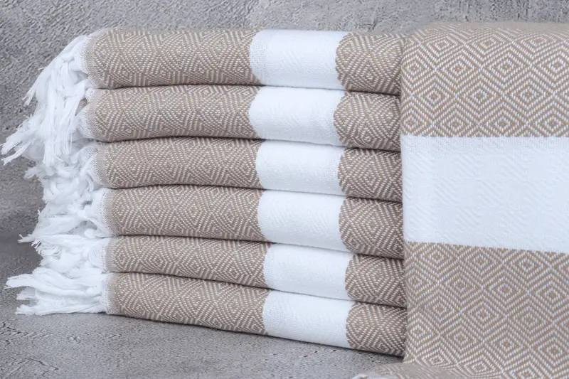 Turkish Towel Bulk, Personalized Wedding Gift, Unique Gift, Custom Name Towel, 70x40 Cotton Diamond Towel, Peshtemal Towel, Organic Turkish towel - 1