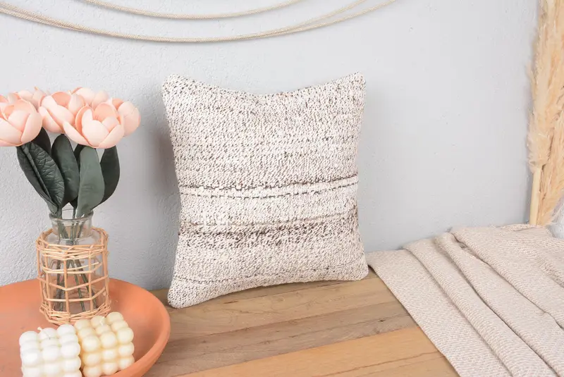 Handgefertigtes südwestliches Wurfkissen, vielseitiges 14x14 besticktes Kissen