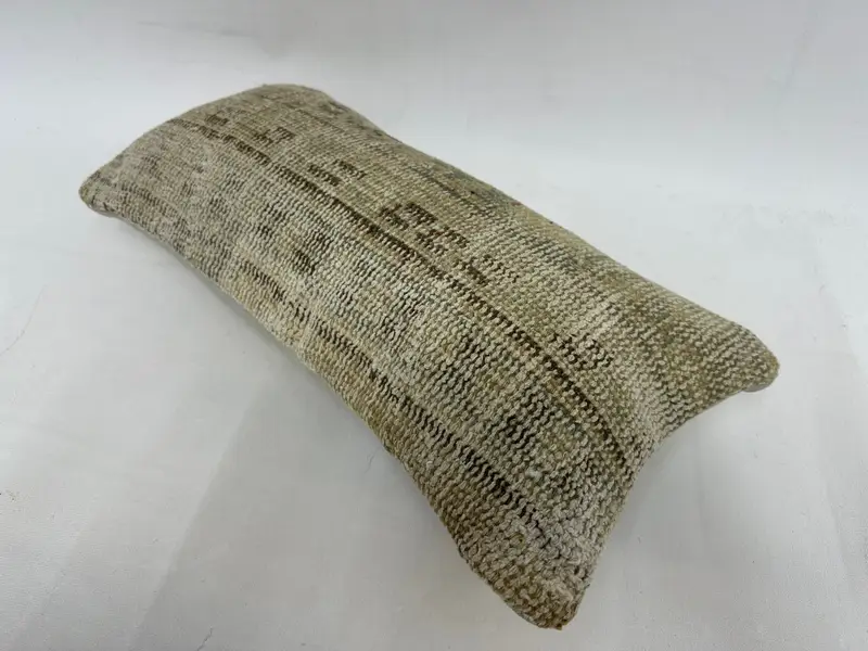 Türkischer Kissen, 10x20 beige Kissenbezug, Kissenbezug, Luxuskissenbezug, Vintage Kilim -Kissen, Kilim -Kissenschein - 6