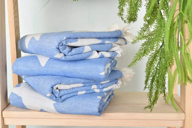 Turkish beach towel, Embroidered Towel, Turkish Bath Towel Set, Monogrammed Beach Towel, Home Decor Towel, 68x36 Cotton Star Design Towel, Gym Towel - 8