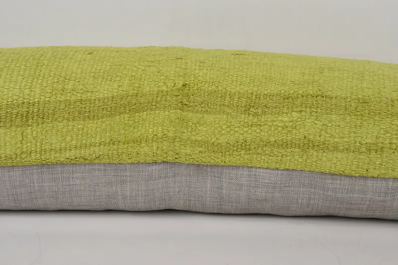 Lounge Throw Pillow Sham, Vintage Kilim Throw Pillow, Oriental Pillow, Gift Pillow, Pillow Sham, Throw Kilim Pillow, 12x36 Green Pillow Sham - 5