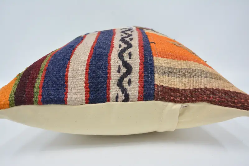 Pillow Sham, Boho Pillow Sham Cover, Turkish Rugs Pillow Case, Kilim Pillow Cover, Gift Pillow, 16x24 Brown Cushion Cover, Colorful Pillow Sham - 5