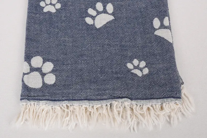 Bridesmaid Gift, Girls Weekend Favors, 70x36 Cotton Paw Design Towel, Turkish bath towel, Beach towel, Wedding Gift For Bride, Custom Name Towel - 4