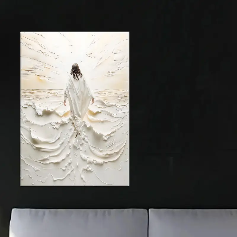 Elegante weiße christliche Leinwand: Perfektes Weihnachtsgeschenk für Weihnachten