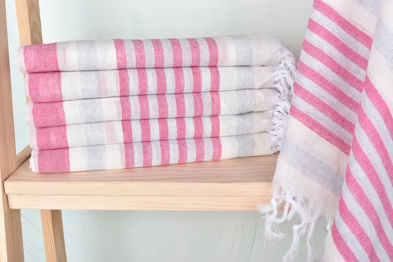 Holiday Towel, Beach Towel Bulk, Bridesmaid Gifts Personalized, 68x40 Cotton Striped Towel, Bachelorette Party Favors, Lightweight Turkish towel - 1